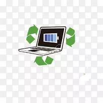 笔记本电脑绿色图标.计算机箭头-空若网 笔记本电脑绿色图标.计算机箭头-空若网