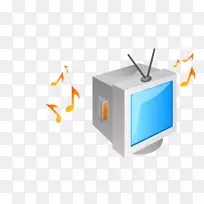 电视电脑图标-蓝色电视-空若网 电视电脑图标-蓝色电视-空若网