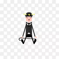 头饰线标志剪贴画-查理卓别林-空若网 头饰线标志剪贴画-查理卓别林-空若网