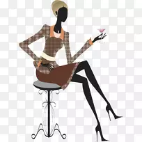 剪影时尚插画-时尚现代女性-空若网 剪影时尚插画-时尚现代女性-空若网