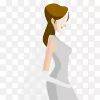 手指头巾卡通美容插画-害羞的女人婚礼-空若网 手指头巾卡通美容插画-害羞的女人婚礼-空若网