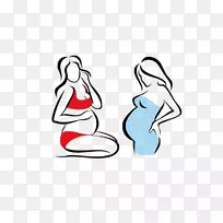 孕妇摄影插图-创意卡通孕妇-空若网 孕妇摄影插图-创意卡通孕妇-空若网