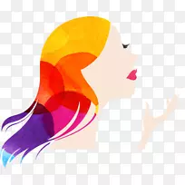 国际妇女节妇女剪影手绘水彩画妇女-空若网 国际妇女节妇女剪影手绘水彩画妇女-空若网