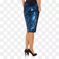 钴蓝牛仔裤腰牛仔裙-空若网 钴蓝牛仔裤腰牛仔裙-空若网