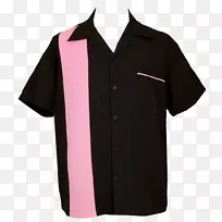 t恤连衣裙衬衫保龄球袖粉红色纽扣-空若网 t恤连衣裙衬衫保龄球袖粉红色纽扣-空若网