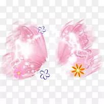 蝴蝶粉红色翅膀-粉红色梦想蝴蝶花装饰图案-空若网 蝴蝶粉红色翅膀-粉红色梦想蝴蝶花装饰图案-空若网