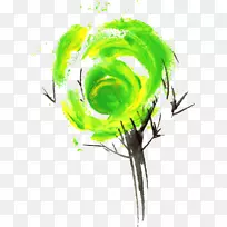 创意水彩画绿梦绿水彩-空若网 创意水彩画绿梦绿水彩-空若网