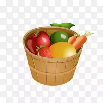 水果篮子柠檬夹艺术.黄色竹篮子和蔬菜-空若网 水果篮子柠檬夹艺术.黄色竹篮子和蔬菜-空若网