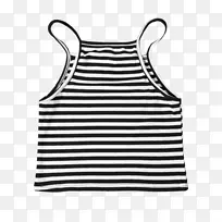 黑白作物上衣无袖上衣-空若网 黑白作物上衣无袖上衣-空若网