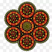 视觉艺术圈对称点画圆-空若网 视觉艺术圈对称点画圆-空若网