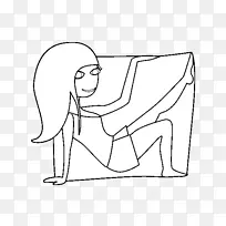 手绘线条艺术素描-模板橙色-空若网 手绘线条艺术素描-模板橙色-空若网