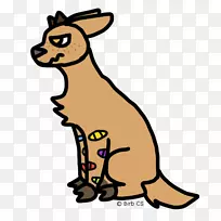 袋鼠剪贴画红狐动物卡通-袋鼠-空若网 袋鼠剪贴画红狐动物卡通-袋鼠-空若网