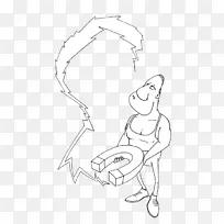 素描手指插图画线艺术披头士达颜色-空若网 素描手指插图画线艺术披头士达颜色-空若网