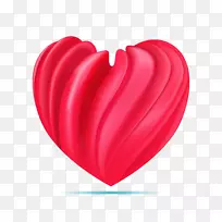 红色土坯插画花瓣心-空若网 红色土坯插画花瓣心-空若网