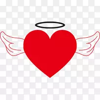 心卡通电脑图标-翅膀心-空若网 心卡通电脑图标-翅膀心-空若网