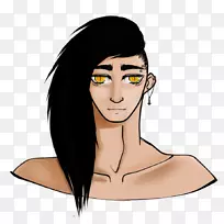 鼻眉卡通黑发插图.鼻子-空若网 鼻眉卡通黑发插图.鼻子-空若网