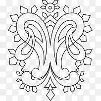 花卉设计单色素描.佩斯利图案-空若网 花卉设计单色素描.佩斯利图案-空若网