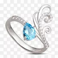 戒指黄玉珠宝蓝宝石戒指-空若网 戒指黄玉珠宝蓝宝石戒指-空若网