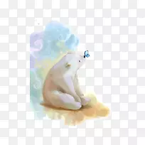 北极熊水彩画-北极熊-空若网 北极熊水彩画-北极熊-空若网