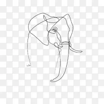 线条艺术绘画数字艺术大象-大象-空若网 线条艺术绘画数字艺术大象-大象-空若网