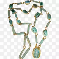 绿色古埃及项链珠耳环项链-空若网 绿色古埃及项链珠耳环项链-空若网