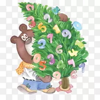 花卉设计数字插图.数字圣诞树-空若网 花卉设计数字插图.数字圣诞树-空若网