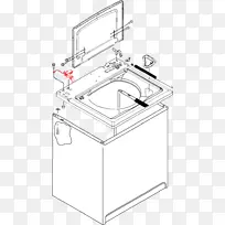 产品设计图纸浴室厨房洗衣机顶部视图-空若网 产品设计图纸浴室厨房洗衣机顶部视图-空若网