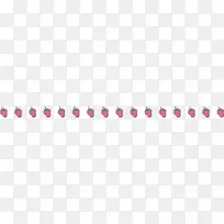 角型-粉红色草莓分界线-空若网 角型-粉红色草莓分界线-空若网