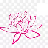 野莲花画黑白剪贴画-花卉剪贴画-空若网 野莲花画黑白剪贴画-花卉剪贴画-空若网
