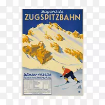 巴伐利亚祖格斯皮兹铁路海报-空若网 巴伐利亚祖格斯皮兹铁路海报-空若网