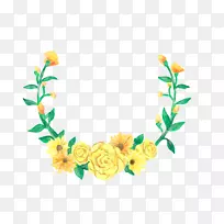 花水彩画黄-黄花纹-空若网 花水彩画黄-黄花纹-空若网
