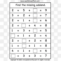 数学工作表加法第2阶段数字-数学-空若网 数学工作表加法第2阶段数字-数学-空若网