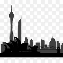 悉尼澳大利亚剪影PNG剪贴画-空若网 悉尼澳大利亚剪影PNG剪贴画-空若网