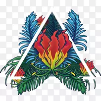 三角形花,用三角形标题盒装饰-空若网 三角形花,用三角形标题盒装饰-空若网