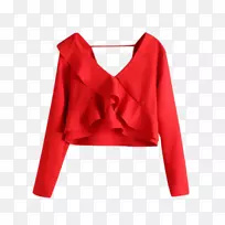 袖子衬衫褶皱领衬衫-空若网 袖子衬衫褶皱领衬衫-空若网