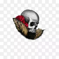 头骨插图.墨水图案-空若网 头骨插图.墨水图案-空若网