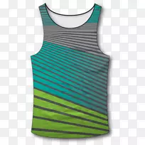 无袖T恤绿色罐顶角-空若网 无袖T恤绿色罐顶角-空若网