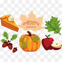 感恩节火鸡南瓜下载-彩绘南瓜和榛子叶-空若网 感恩节火鸡南瓜下载-彩绘南瓜和榛子叶-空若网