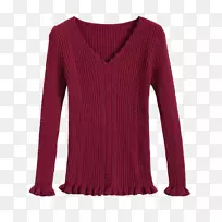 长袖T恤衫上衣葡萄酒红色封面-空若网 长袖T恤衫上衣葡萄酒红色封面-空若网