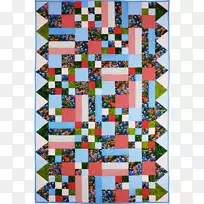 被子拼贴对称图案.蓝帽花-空若网 被子拼贴对称图案.蓝帽花-空若网