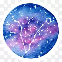 双鱼座水彩画双鱼座-空若网 双鱼座水彩画双鱼座-空若网