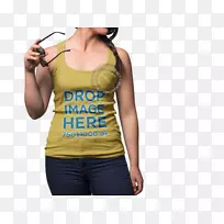 无袖t恤连帽衫女孩戴眼镜-空若网 无袖t恤连帽衫女孩戴眼镜-空若网