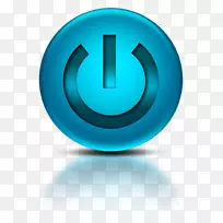 电脑图标桌面壁纸夹艺术蓝色电源按钮图标-空若网 电脑图标桌面壁纸夹艺术蓝色电源按钮图标-空若网