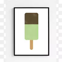 产品设计矩形绿色冰棒-空若网 产品设计矩形绿色冰棒-空若网