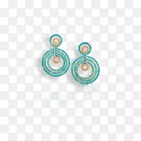 绿松石耳环首饰产品设计.cobochon珠宝-空若网 绿松石耳环首饰产品设计.cobochon珠宝-空若网