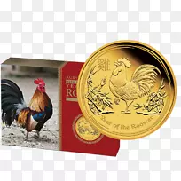 珀斯薄荷公鸡海边浮雕金币硬币-空若网 珀斯薄荷公鸡海边浮雕金币硬币-空若网
