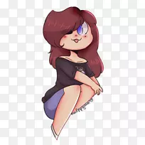 手指插图卡通黑头发棕色头发-芒-空若网 手指插图卡通黑头发棕色头发-芒-空若网