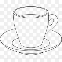 咖啡杯黑白碟茶杯-咖啡-空若网 咖啡杯黑白碟茶杯-咖啡-空若网