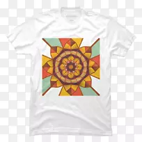 t恤袖桌布图案几何学t恤-空若网 t恤袖桌布图案几何学t恤-空若网
