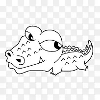 咸水鳄鱼画着色书-鳄鱼-空若网 咸水鳄鱼画着色书-鳄鱼-空若网